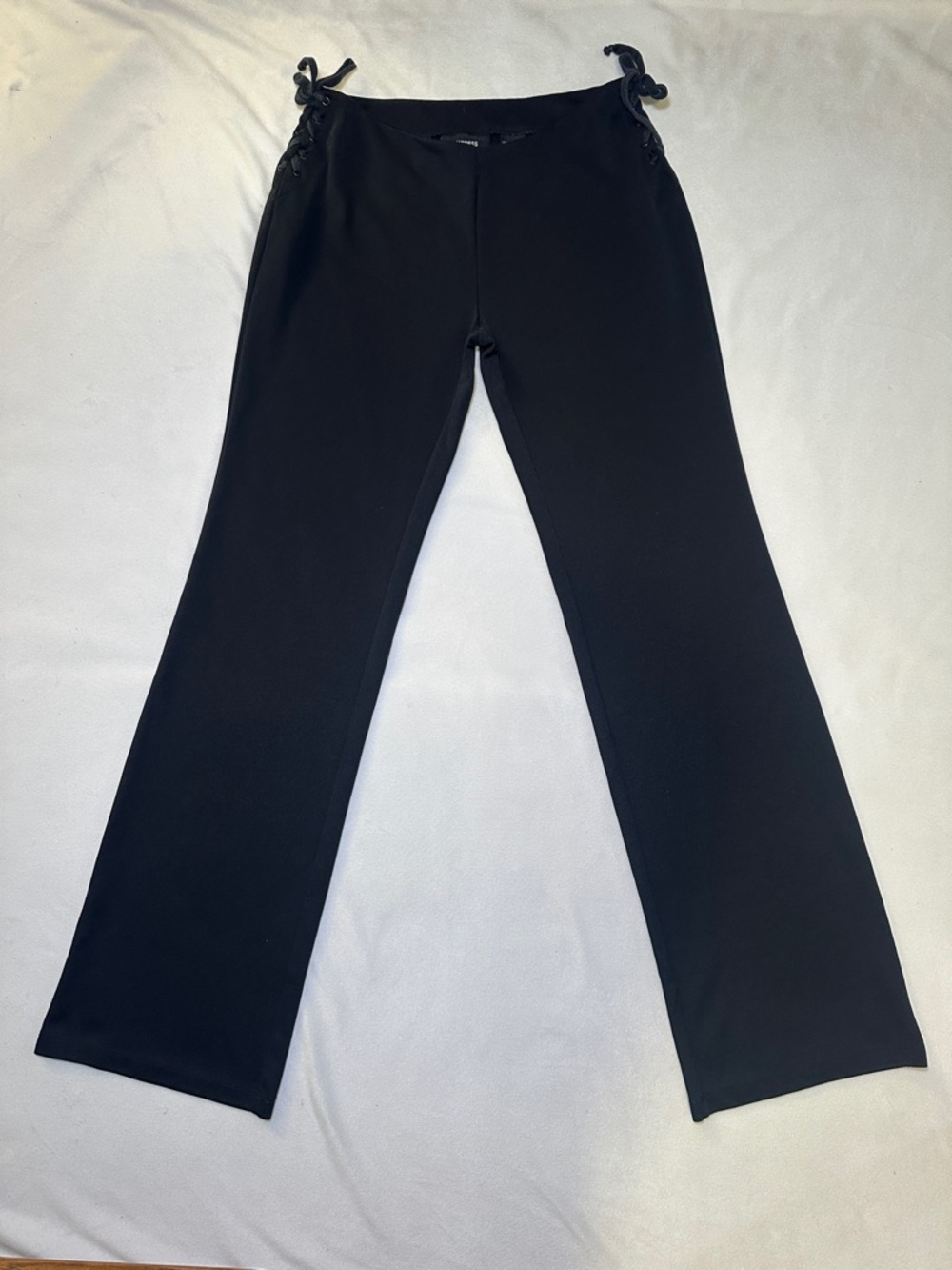 Express Vintage 90s Y2K Black Mid-Rise Wide Leg Pants Size Small
